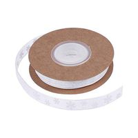 BESTOYARD 10m Gift Wrapping Ribbons with Christmas Snowflake Pattern Grosgrains Ribbons Crafting Packaging Hair Bow Ribbons Xmas Holiday Party Decorations (White)