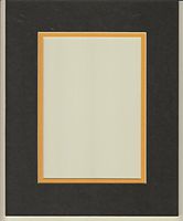 18x24 Black & Sun Yellow Double Picture Mat, Bevel Cut for 13x19 Picture or Photo