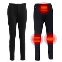 Blusea Heated Pants, Electric USB Heating Security Trousers, Rechargeable Slim Thickening Baselayer Pants for Autumn Winter Outdoor Camping Motorcycle Travelling Skiing Hiking, Women Men