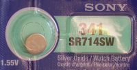 One (1) X Sony 341 SR714SW Silver Oxide Watch Battery 1.55v Blister Packed
