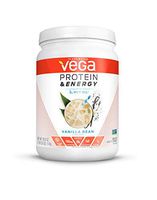 Vega Protein & Energy Vanilla Bean (15 Servings, 18 Ounce (Pack of 1)) - Plant Based Vegan Non Dairy Protein Powder, Gluten Free, Keto, MCT oil, Non GMO