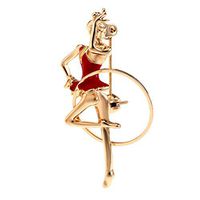 Fashion Delicate Enamel Brooch Pin Rhythmic Gymnastics Girls Design Jewelry Popular Novelty Aesthetic Woman Jewerly Accesories Elegant Prom | Color - Red