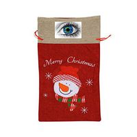 VAbBUQBWUQ Fashion Picture Element Santa Clause Drawstring Candy Goody Toy Gift Stocking Bag Holiday Wrapping Party Favors Presents Decorations