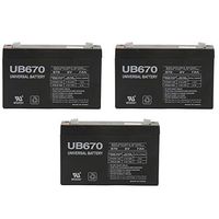 Universal Power Group 6Volt 7.ah SLA Battery - 3 Pack