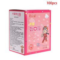 BUBUCAST 100Pcs Cute Cartoon Adhesive Bandages Waterproof Breathable Wound Plasters Kids