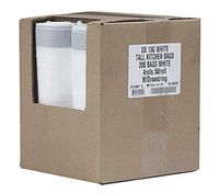 Aluf Plastics Tall Kitchen 13 Gallon Drawstring Trash Bags - (Bulk 200 Count) - 24"x27" - Wholesale, commerical Garbage Bags