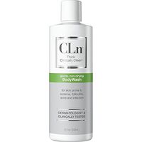 CLn Physician-Developed Therapeutic Body Wash for Skin Prone to Eczema (Atopic Dermatitis), Rash, Folliculitis (Ingrown Hairs, Razor Bumps), Acne, and Infection, 8 oz.