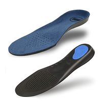 FITSAN Arch Support Insoles,Plantar Fasciitis Orthotics,Shock Absorption Inserts for Walking,Breathable Shoe Cushioning for Foot Pain Flat Feet (1 Pair Blue, Men's(2-4.5)/Women's(4-6.5))
