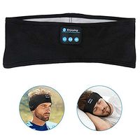 BicycleStore Bluetooth Sleep Headphones, Adjustable Wireless Sports Headband Washable Over-Ear Headsets Music Sleeping Eye Mask Microphone Handsfree Earphones Eye Shades with Built-in Speakers Black