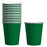 Part Paper Cups, 9-oz., 12-ct. Packs Green