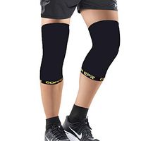 CROSS1946 Copper ions Compression Knee Brace for Men Women-Anti-Odor Moisture Wicking Thin Knee Sleeve-Black Pair S