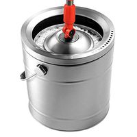 YJXJJD Washing One-piece All-steel Stainless Steel Rotating Mop Bucket Single Barrel (Size : 6 mop heads)