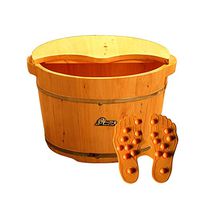 Foot Massagers Foot Bath Barrel Foot Wash Bucket Pedicure Bucket Massage Bucket Cedar Health Bucket Spa Massage Pedicure Bucket Small Wooden Tub For Home Use Give Your Family The Best Gift Foot Massag
