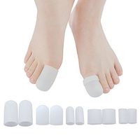 Mai Yi 5 Pairs Soft Gel Toe Sleeves, Toe Protectors, All Gel Toe Caps Comfortable Soft Material Protectors to Prevent Blisters Corns for Adult Big Toes and Small Toes