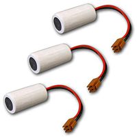 Three PLC Lithium 3V 1800mAh Computer Backup Batteries, Replacements For Ge Fanuc 44A724534-001, 90-20 Series, 90-30 Series, A06B, A06B Control, A98L-0031-0006 Cutler Hammer A06B-0168-D111