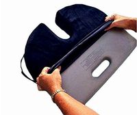 RELAXOBAKDurable Custom-Fitted Premium Cushion Cover w/Convenient Carrying Handle for All RelaxoBak Orthopedic Seat Cushions - Coccyx(Tailbone), Sciatica, Back Pain Support/Relief (Navy Blue Velour)