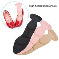 1 Pair Insole Pad Inserts Heel Post Back Breathable Anti-Slip for High Heel Shoe New Black