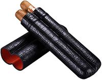 No band LFSP Mini Cigar Humidors, Portable Travel Moisturizing Cigar Cases, Cigar Leather Moisturizer, Moisturizer Seals, (Color: Black, Size: 3.4 17.3 5.8CM)