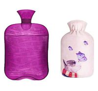 1800ML Classic PVC Cold or Hot Water Bottle with Soft Plush Cover, 11