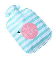 Creative Cartoon Water Filled hot Water Bottle/Winter Warm 300ml (Green&White)