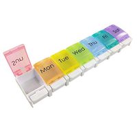 EIOKIT Weekly Pill Organizer | 7 Days Pill Box with Press Open Design | for Pills, Vitamin, Fish Oil and Supplements | Travel Medication Reminder