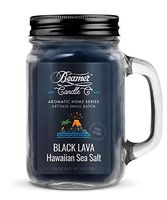 Beamer Candle Co. Aromatic Home Series 12oz Candle - Black Lava Hawaiian Sea Salt Scent Smoke Sticker