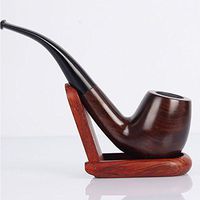 Superior Ebony Tobacco Pipe/Smoking Pipe Set