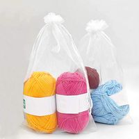 SumDirect 100Pcs 8x12 Inches Organza Gift Party Favor Bags with Drawstring (White Colors)