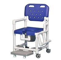Innovative Products Unlimited ELT817 P FRLDA B Elite Shower Commode Chair with Footrest and Left Drop Arm, 21 lb