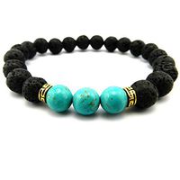 Lava Stone Aromatherapy Diffuser Bracelet - Turquoise
