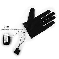 Sanmubo 1pcs Five-Finger Gloves USB Charging Heating Sheet Heated Pad Cold-Proof Heating Clothes Washable Three-Level Adjustment,Portable Pad Warmer ,Winter,Outdoor