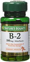 Nature's Bounty Vitamin B-2 100 mg, 100 Coated Tablets (Pack of 4)