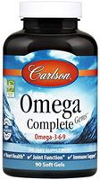 Carlson - Omega Complete Gems, Omega-3-6-9, Wild Caught, Sustainably Sourced, Heart Health, Joint Function & Immune Support, 90 Softgels
