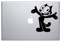 Felix The Cat Welcome (Black 8") Vinyl Decal Sticker for Car Automobile Window Wall Laptop Notebook Etc.... Any Smooth Surface Such As Windows Bumpers