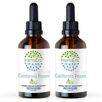California Poppy A120 (2pcs) Alcohol Herbal Extract Tincture, Super-Concentrated Organic (California Poppy Herb And Flower (Eschscholzia Californica),Valerian Root (Valeriana Officinalis)) (2x4 fl oz)