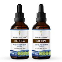 Bacopa Alcohol-Free Liquid Extract, Organic Bacopa (Bacopa Monnieri) Dried Herb Tincture Supplement (2x4 FL OZ)
