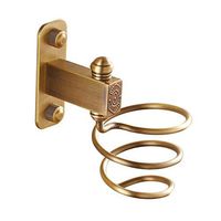 LIUCS Hair Dryer Brackets for Hair driers Aluminum Frame Without Perforated Space Wall Duct Bracket for Bathroom at Home (Color: Silver, Size: 9 12 3 cm)