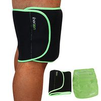 Inerzen Thigh, Quad, Hamstring Support Hot and Cold Gel Therapy Wrap - Includes Hot or Cold Gel Pack for Pain Relief - Microwavable, Freezable, Reusable (One Size Fits All)