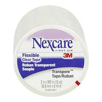 Nexcare Transpore Clear First Aid Tape, Wrapped, 2" x 10 yds-1 roll