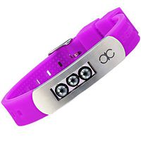 Hottime Womens Silicone Medical Bracelet Balance Energy Adjustable Wristband Health Gift for Arthritis Purple