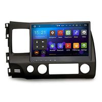 SYGAV Android Car Stereo Video Player Sat GPS Navigation for Honda Civic 2006-2011 Quad Core 10.2 Inch 1024x600 in-Dash Radio