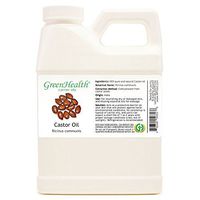GreenHealth Castor – 16 fl oz (473 ml) Plastic Jug w/Cap – 100% Pure Carrier Oil