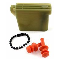 Vanguard Military Ear Plugs with Chain and Case (Orange, Medium)