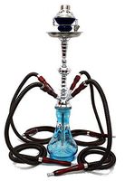 4 hose 22" Blue Hookah shisha nargila bar narguile nargile glass Vase wholesale