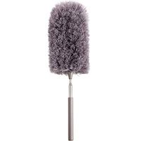 LCYCN Microfiber Duster Dusting Brush with Extendable Pole Washable Duster Head Feather Duster for Home Office Car -2 Pcs,Gray