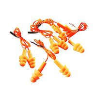 ballboU-5 Pairs Comfortable Waterproof Noise Cancelling Reusable Soft Silicone Cord Swimming Ear Plugs (Orange)
