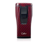 Colibri Monaco Triple Flame Lighter - Red Carbon Fiber Print