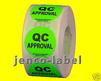 Jenco-Label IC1041G, 500 1" dia Qc Approval Label/Sticker