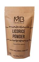 MB Herbals Licorice Root Powder 100 Gram | 3.5 oz | Pure Glycyrrhiza glabra | Mulethi | Yashtimadhu |Gastric Health | Smoker's Cough | Sore Throat | Natural Skin Brightener (When Used in a Face Pack)