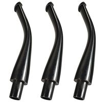 3 PCS Black Plastic Mouthpieces Pipe Stems Tobacco Pipe Stem for Tobacco Smoking Tools
